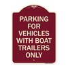 Signmission Parking for Vehicles W/ Boat Trailers Heavy-Gauge Aluminum Sign, 24" x 18", BU-1824-23441 A-DES-BU-1824-23441